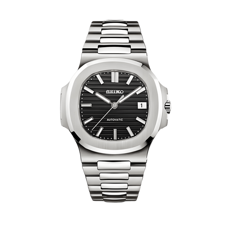 Nautiko Black Montre Automatique Seiko Élégante – ProSeiko World